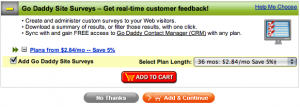 Customize - Go Daddy Site Surveys