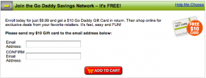 Customize - Join the Go Daddy Savings Network